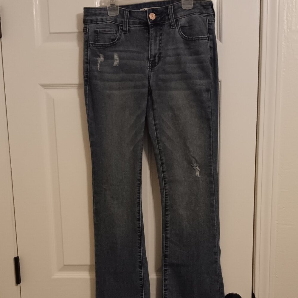 Ripped Low Rise Bootcut Womens Jeans